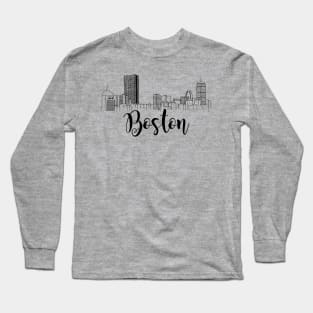 Boston Skyline 4 Long Sleeve T-Shirt